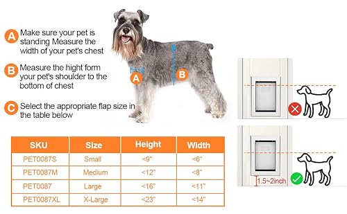 Ownpets Aluminum Pet Door And Replacement Flap Small #TOP1