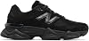 New Balance 9060 Mens Shoes Triple Black Suede, 11