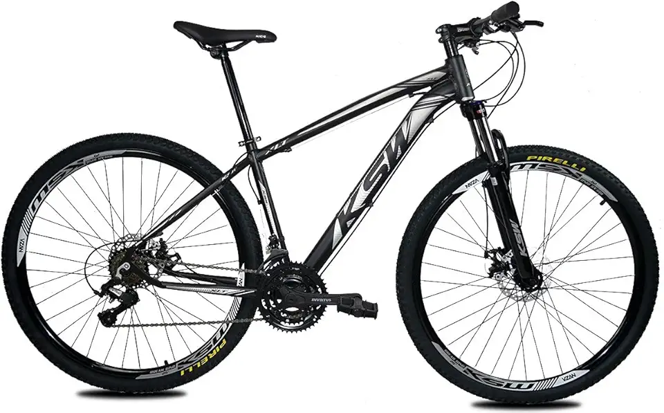 Bicicleta Aro 29 KSW XLT Color 24v Freio Hidraulico Câmbios Shimano Suspensão C/Trava