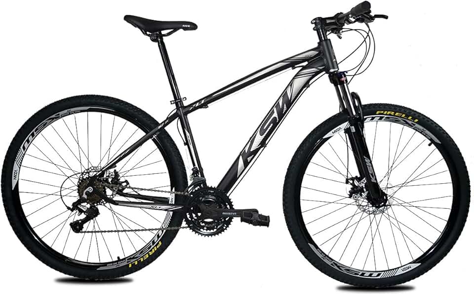 Bicicleta Aro 29 KSW XLT Color 24v Freio Hidraulico Câmbios Shimano Suspensão C/Trava