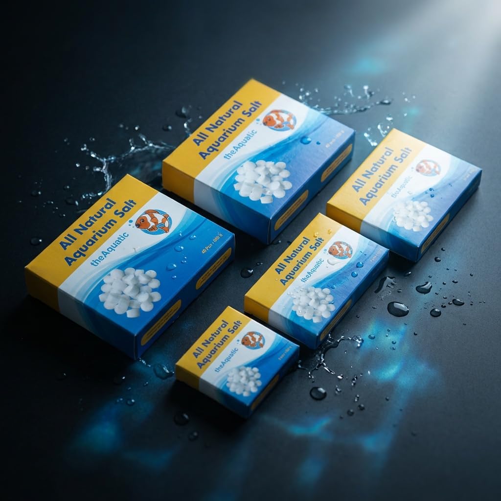 Sal de acuario premium, tabletas de agua dulce para tratamientos de agua de acuario, suministros esenciales (40 tabletas)