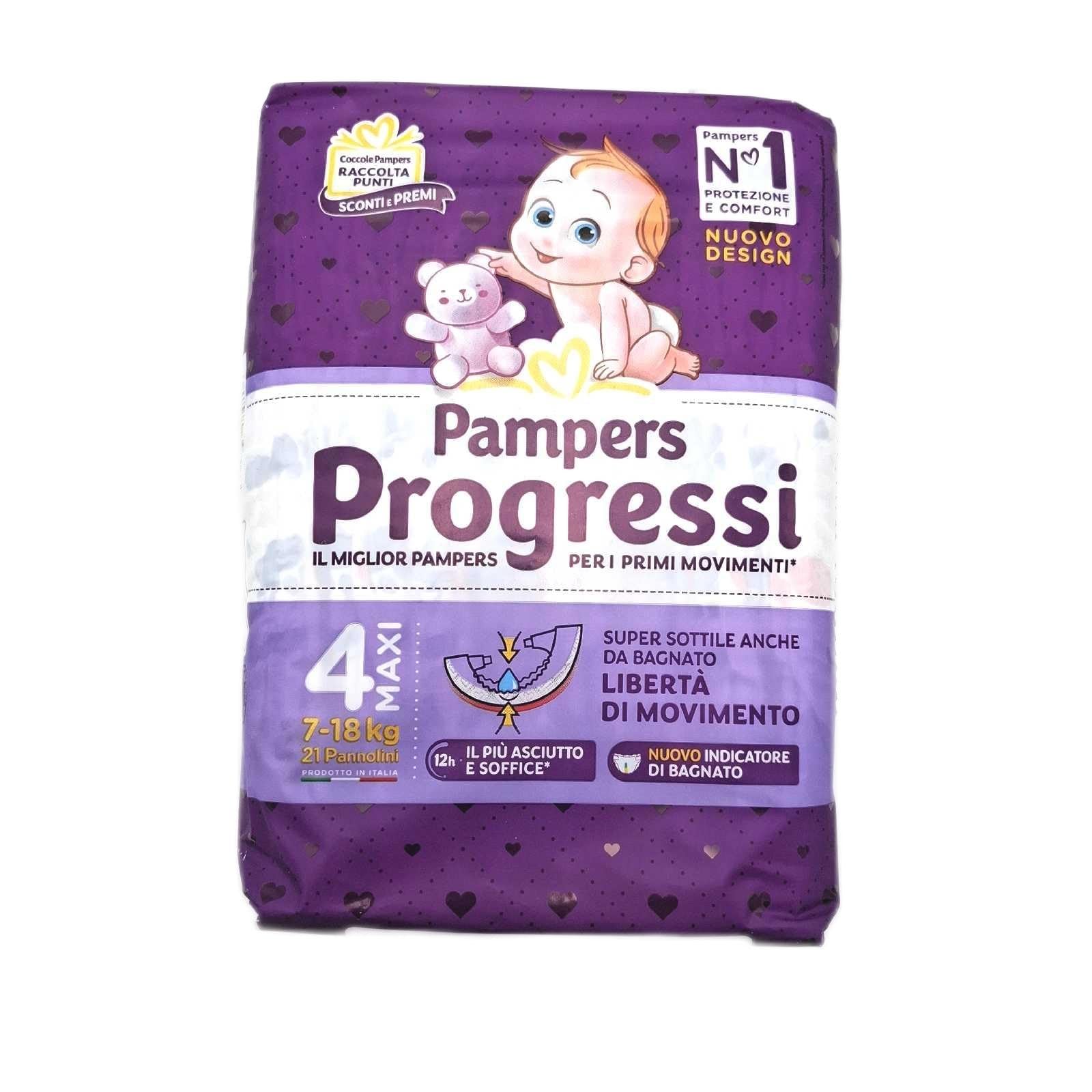 Pampers Progressi Maxi + 500 puntos mimos extra de regalo, talla 4 (7-18 kg), 126 pañales (formato repuesto)