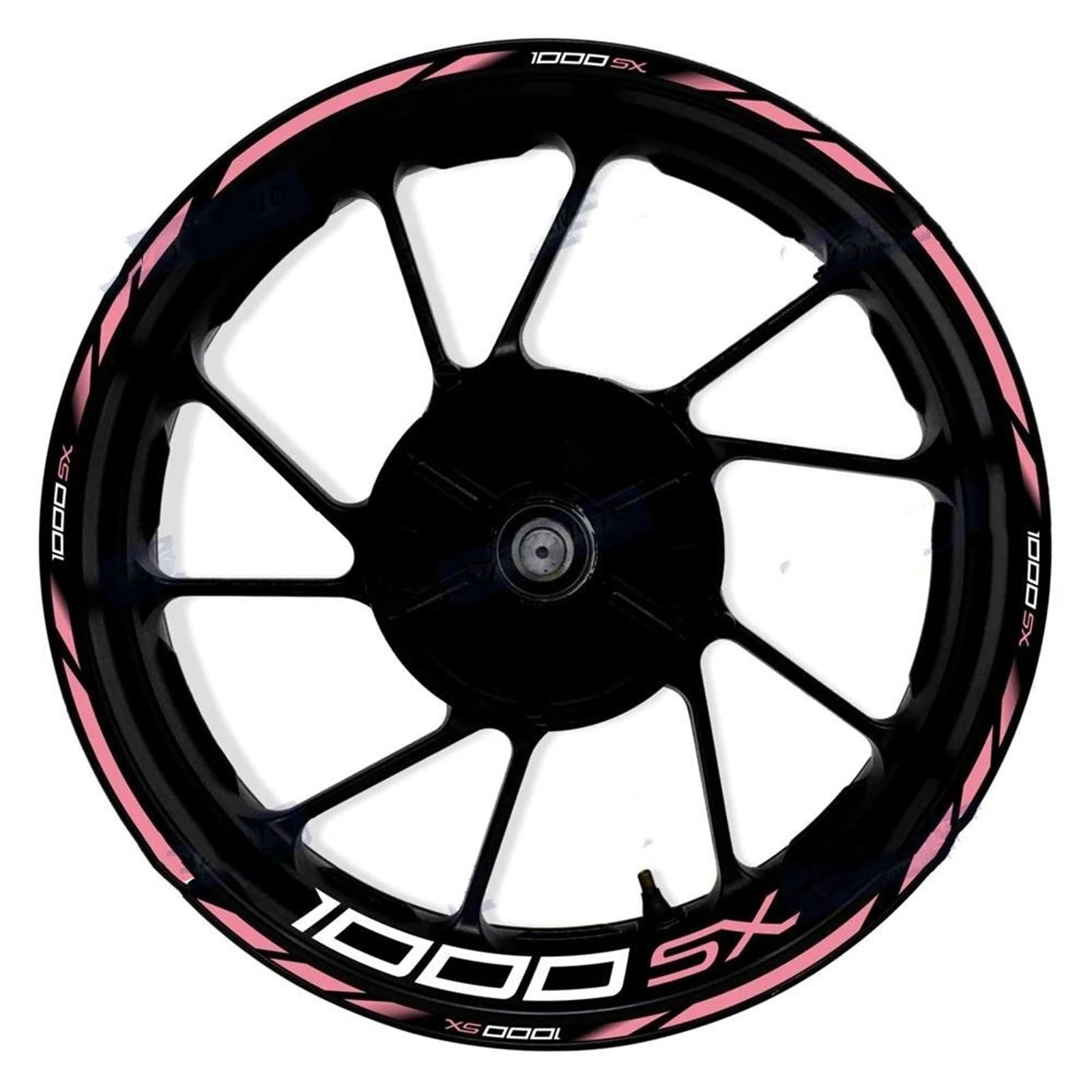 Motorcycle 17 Inch Front and Rear Stripe Decals Wheel Rim Stickers for Kawasaki 1000SX for Z1000SX(Color18)