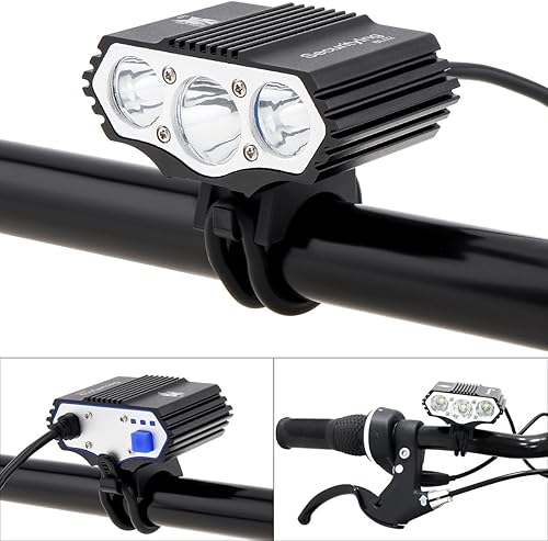 Miniatura 6 de Luz de bicicleta alimentada por USB, faro LED impermeable de 1800 lúmenes, 4 modos, lámpara delantera de ciclismo para bicicleta de montaña, niños y