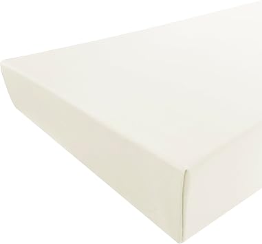 FoamRush 5" x 29" x 29" Gel Memory Foam Seat Cushion with Water Resistant Indoor/Outdoor Canvas Cream Cover with Zip, Upholstery Foam Cushion, Couch Cushion Replacement, Chair Cushion, Medium Firm