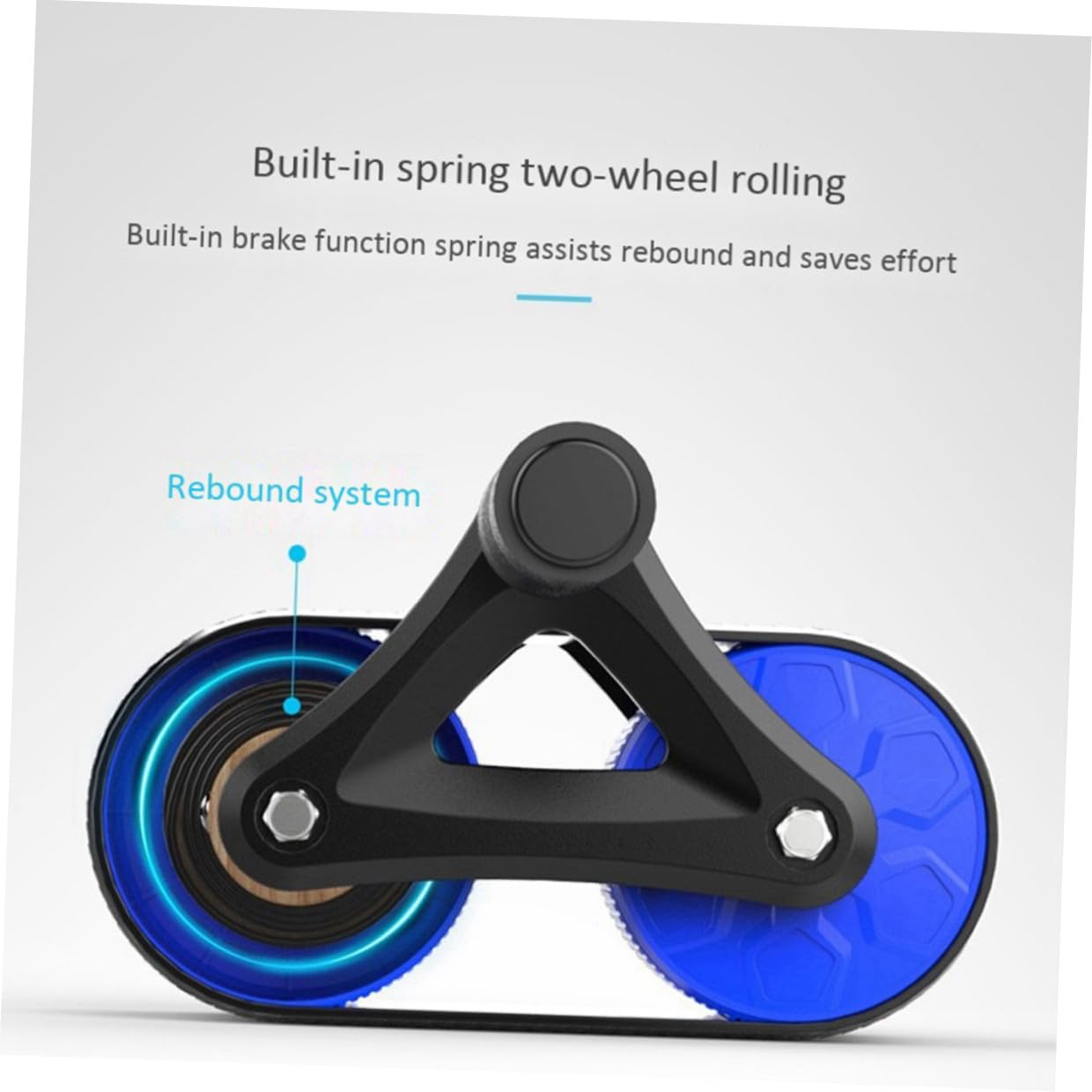 Ruota Addominali Fitness Professionale Sky- Roller per Esercizi Addominali con Manico in Abs e Gomma Ruota Doppia Rinforzata Serbatoio per Allenamento Core Silenzioso Uomo Donna