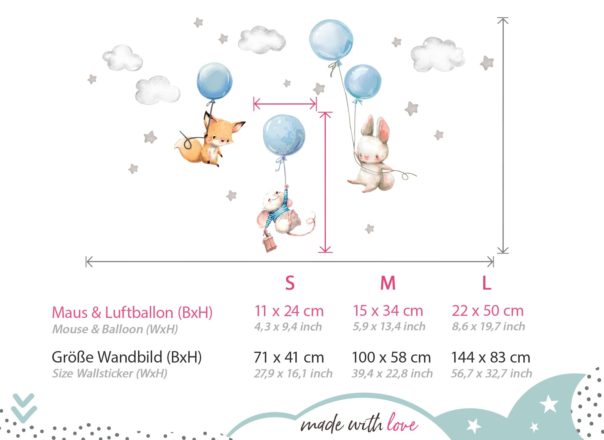 Bambini – Wallstickers personalizzati per Camere per Bambini - Stickers Personalizzati