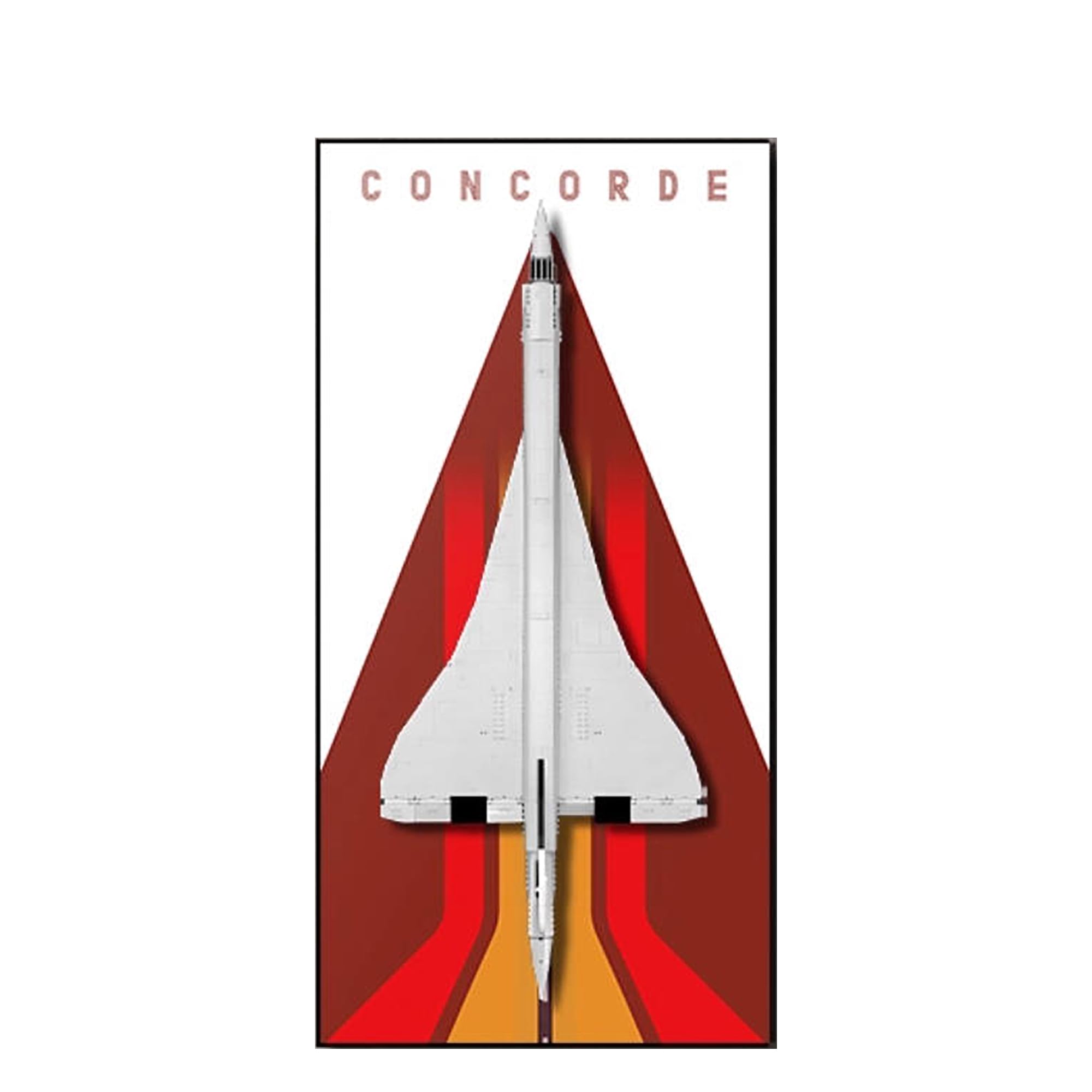 Display Wallboard for Lego 10318 Concorde - Wall Mount Display Stand Art Wall Mount Frame for Concorde Building Set, for Concorde Enthusiasts - 60 x 120 CM (10318 A)