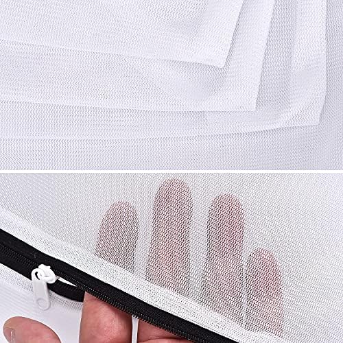 Cozyswan 10 Pieces Mesh Laundry Bags,Wash Machine Wash Bags For Hosiery, Blouse, Underwear, Bra,Lingerie Baby Clothes, Delicate Wash Laundry Bags for Travel Storage Organization