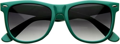 zeroUV Large Classic Color Horn Rimmed Bright Retro Style Sunglasses