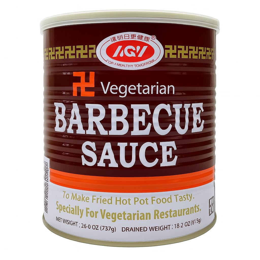 Vegetarian Satay BBQ Sauce - Authentic Taiwanese Shacha Sauce for Stir Fry, Hotpot Soup, Dipping & More! | Plant-Based and Flavorful - Product of Taiwan (素食沙茶酱) - 26 Ounce Tin
