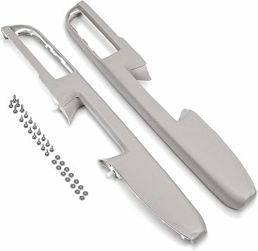 Left & Right Side Armrest Repair Compatible with Chevrolet/GMC Models, Gray | for Chevy Silverado Suburban Tahoe Avalanche, GMC Sierra Yukon 2010-2014, Only Fits Door Panel w/Release Handle Above Armrest