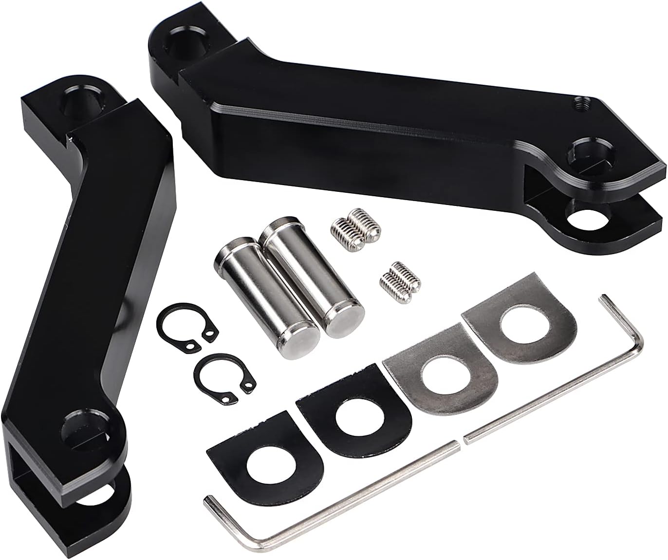 SHMT Black Male Mount Foot Peg Extensions Extender for Harley Sportster Softail FX