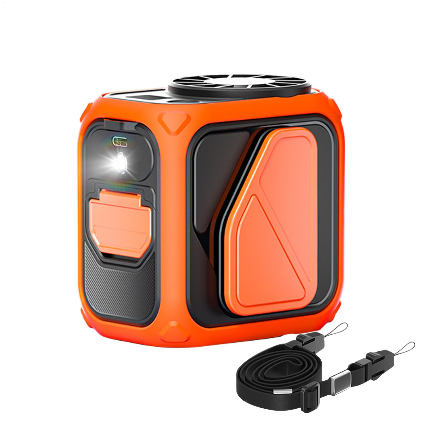 Ventilador de cintura con clip, ventilador personal, clip de cintura portátil en el cinturón, enfriador personal de cuello de 12 horas de tiempo de funcionamiento con linterna para camping, viajes