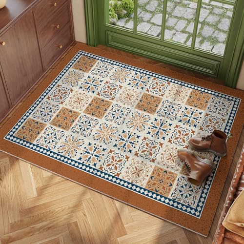 玄関マット 室内 屋外 泥落とし ラグ おしゃれ 滑り止め ドアマット 北欧 洗える 家庭用 耐磨耗性 お手入れ簡単 フリーカット 多用途 60*120cm