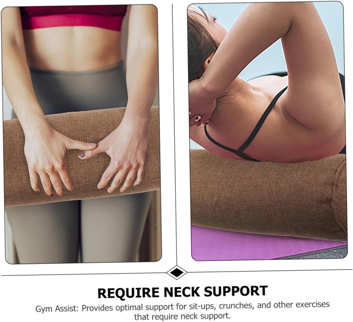 Versatile Cotton Yoga Pillow High-Density Lumbar Support for Beginners Lightweight and Portable Design for Stretching and Neck Alignment