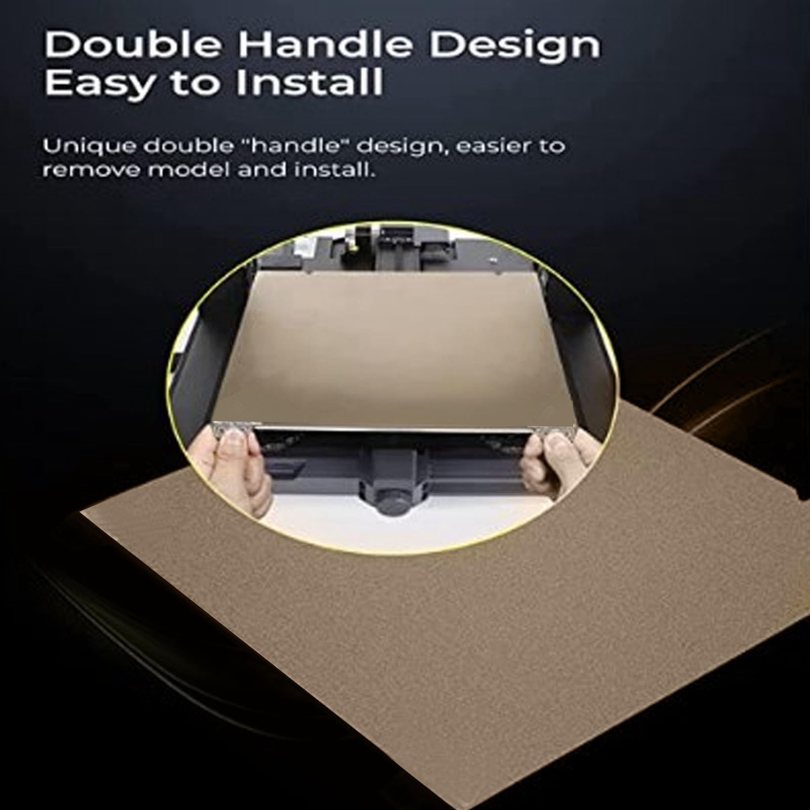 Feuille PEI 200 x 300 mm, support de plaque de construction magnétique, impression double face, plate-forme de lit chauffante en acier à ressort magnétique pour l'impression 3D