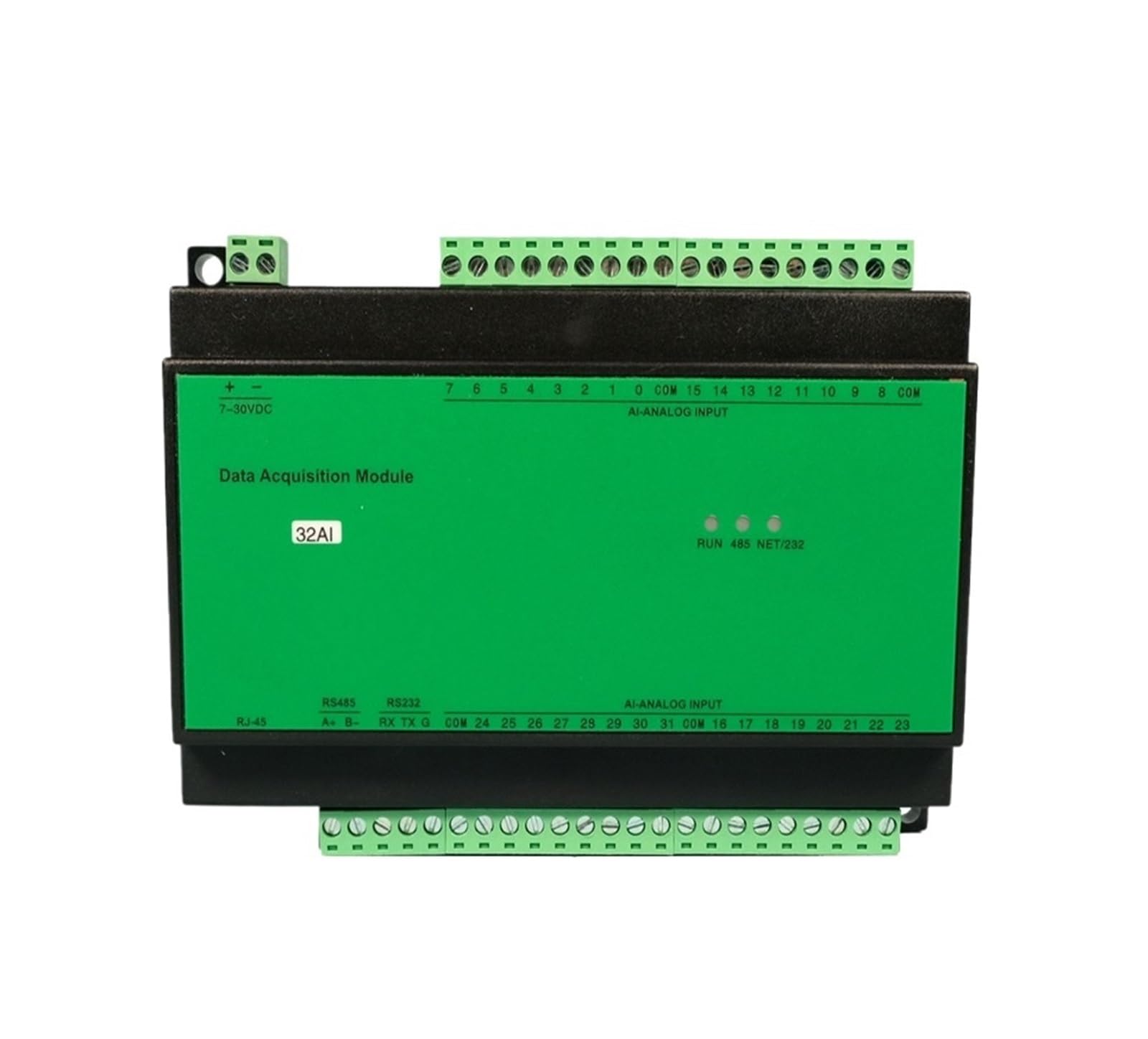 B9ZHAMT 32AI 32-channel Analog Input 0-20mA 0-10VA DC Acquisition Modbus IO Module(RS485)