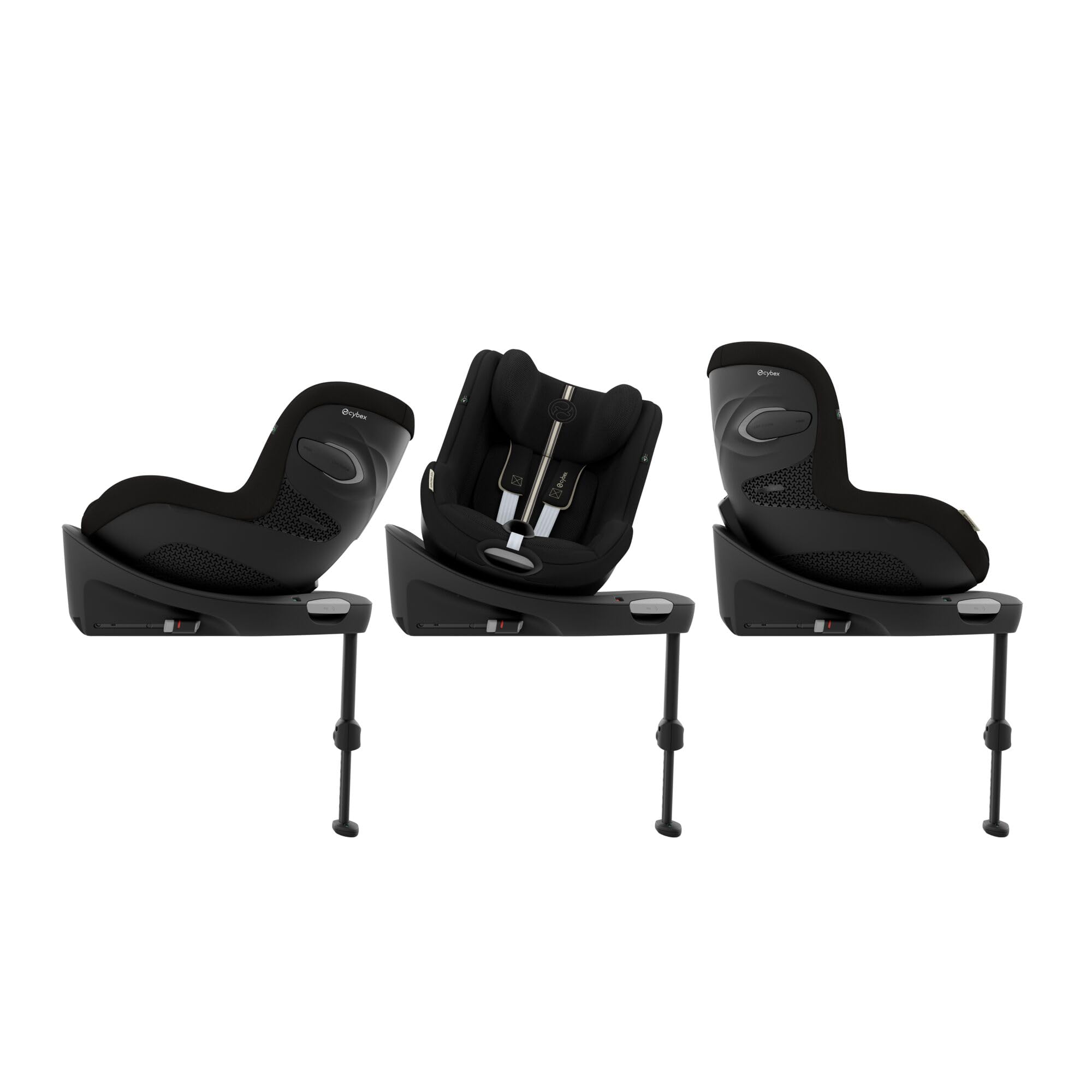 CYBEX Gold Fotelik samochodowy Sirona G3 Plus bez podstawy, Od ok. 3 miesięcy do 4 lat (Od urodzenia z wkładką dla noworodka), Maks. 19 kg, 61–105 cm (Od 40 cm z wkładką dla noworodka), Moon Black