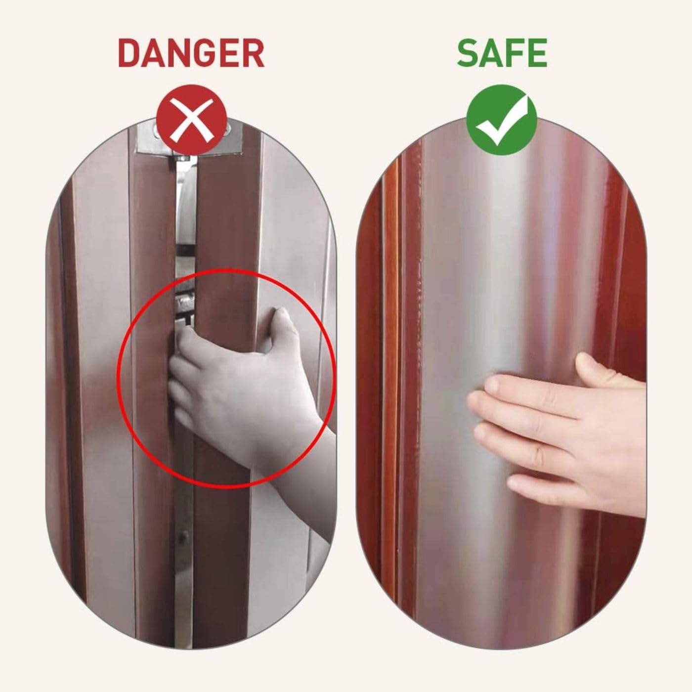 Agabani Door Pinch Guard Baby Proofing, Soft and Flexible Finger Protector for Child Safety, Prevents Door Slamming and Finger Injuries, No Tools Required, Ideal for Homes and Nurseries (Pack of 2) 3