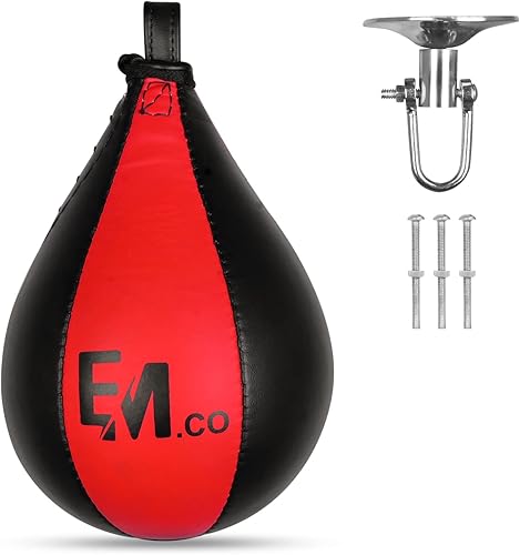Saco de boxeo resistente para boxeo, Speedball de cuero con giratorio duradero, perfecto para entrenamiento y fortalecimiento en boxeo y artes