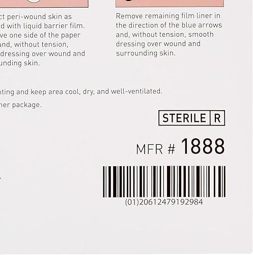 Miniatura 4 de McKesson Apósito hidrocoloide, estéril, sacro, respaldo de película, 6 in x 7 in, 5 unidades, 1 paquete