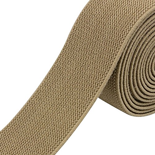 Strapcrafts 1.5-Inch Wide Colored Double-Side Twill Woven Elastic,2 Yards,Khaki 32140 #TOP3