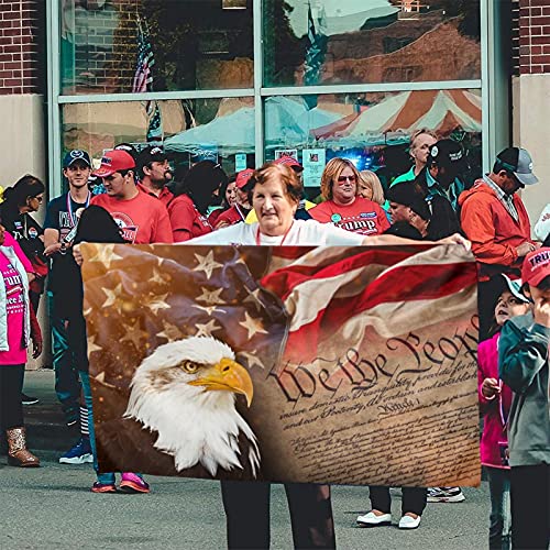 Vintage American Flag Bald Eagle 3X5 Ft Usa Flag, 4Th Of July Memorial Independence Day Freedom Flag Double Stitched With Metal Grommets House Breeze Decorations For Home Indoor Outdoor #TOP6