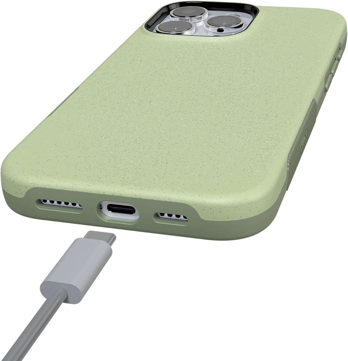 Casely iPhone 16 Pro Max Case | Kiwi Kiss | Matcha Green Shimmer | Bold Protective Design | Compatible with MagSafe