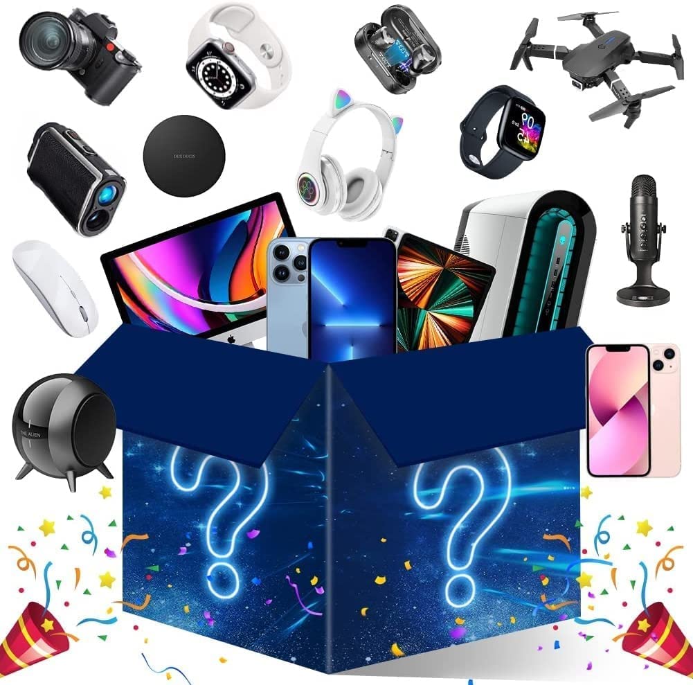 Gift Random Gift Box Random Good Things Surprise Gift Super Cost-Effective Random Style Storage Box Electronic Product Box,There is a Chance to Randomly Open Smart Watches,Drones,B-Box040