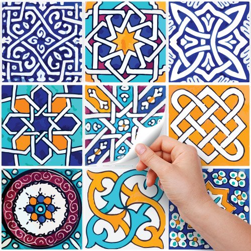 RE-COVERTILES Fliesenaufkleber, 72 Stück 10x10 Cm – Selbstklebend Für Bad & Küche