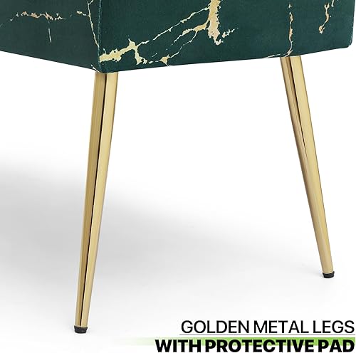 Miniatura 14 de Magshion Mid-Century - Banco otomano de microfibra con botones y patas en X, carga de hasta 440 libras para sala de estar, dormitorio, habitación,