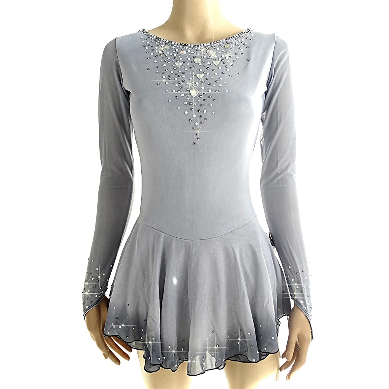 grey figure skating dress Thora