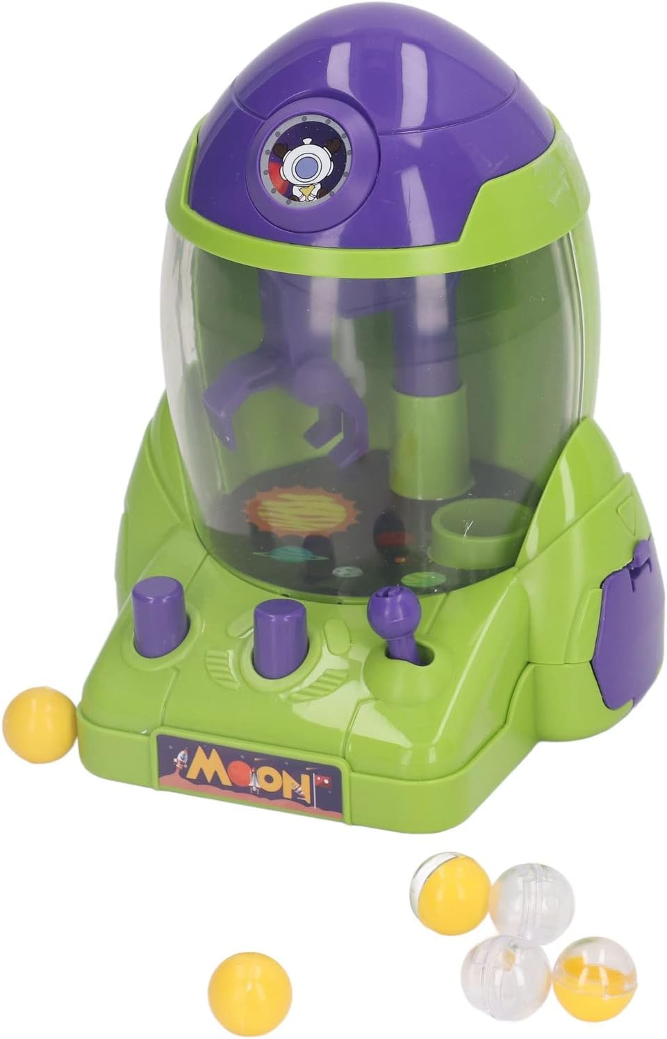 Claw Machine, Miniature Space Claw Machine Exercise Thinking Ability Lovely Colorful for Home for Kids (Green)