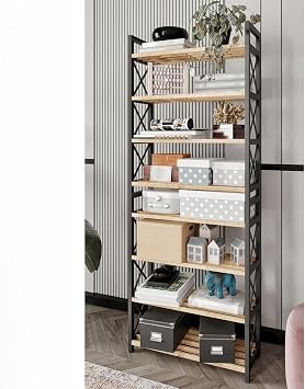8 Katlı Çok Amaçlı Raf Ayakkabılık – 47x18x127 cm, MDF ve Plastik Malzeme, Kolay Kurulum QR Kodlu, Modern ve Dekoratif Düzenleyici Dolap Ünitesi, Siyah