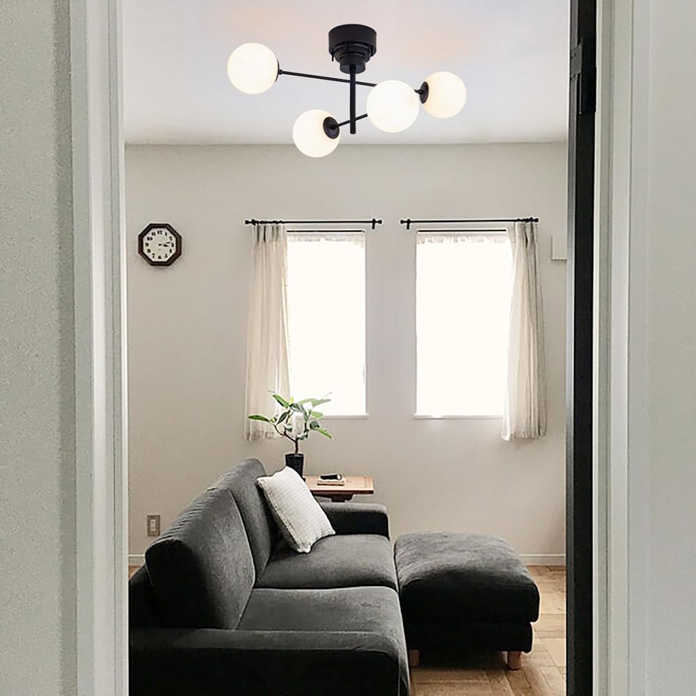 Amazon.co.jp : Chende シーリングライト ガラス 4灯 LED対応