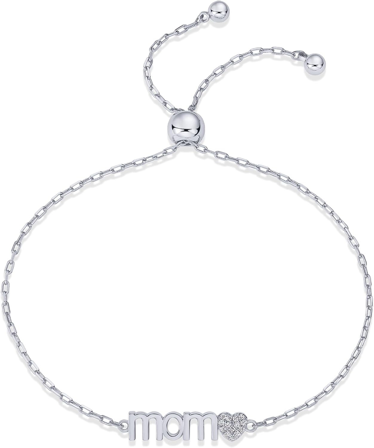 PAVOI 14K Gold Plated Mom Bracelet for Women | Dainty Bracelet Gift for Moms with Cubic Zirconia Accent