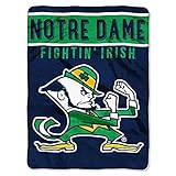 Northwest Notre Dame Fighting Irish Ncaa Royal Plush Raschel Blanket (basic Series) (60x80)