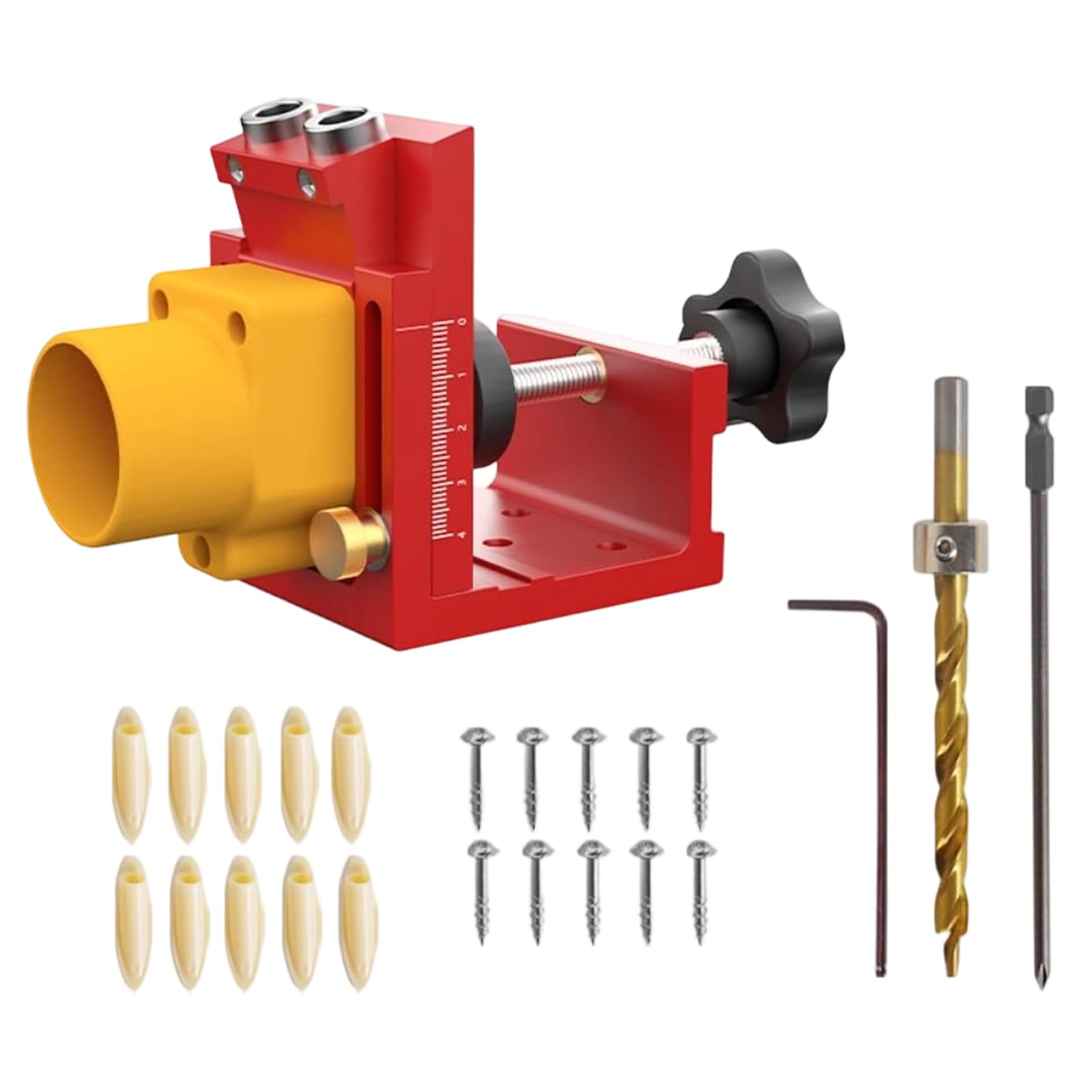 Zxfdsfdbnm Red Multifunctional Hole Locator Enhances Efficiency In Woodworking And Metalworking For Strong Depth