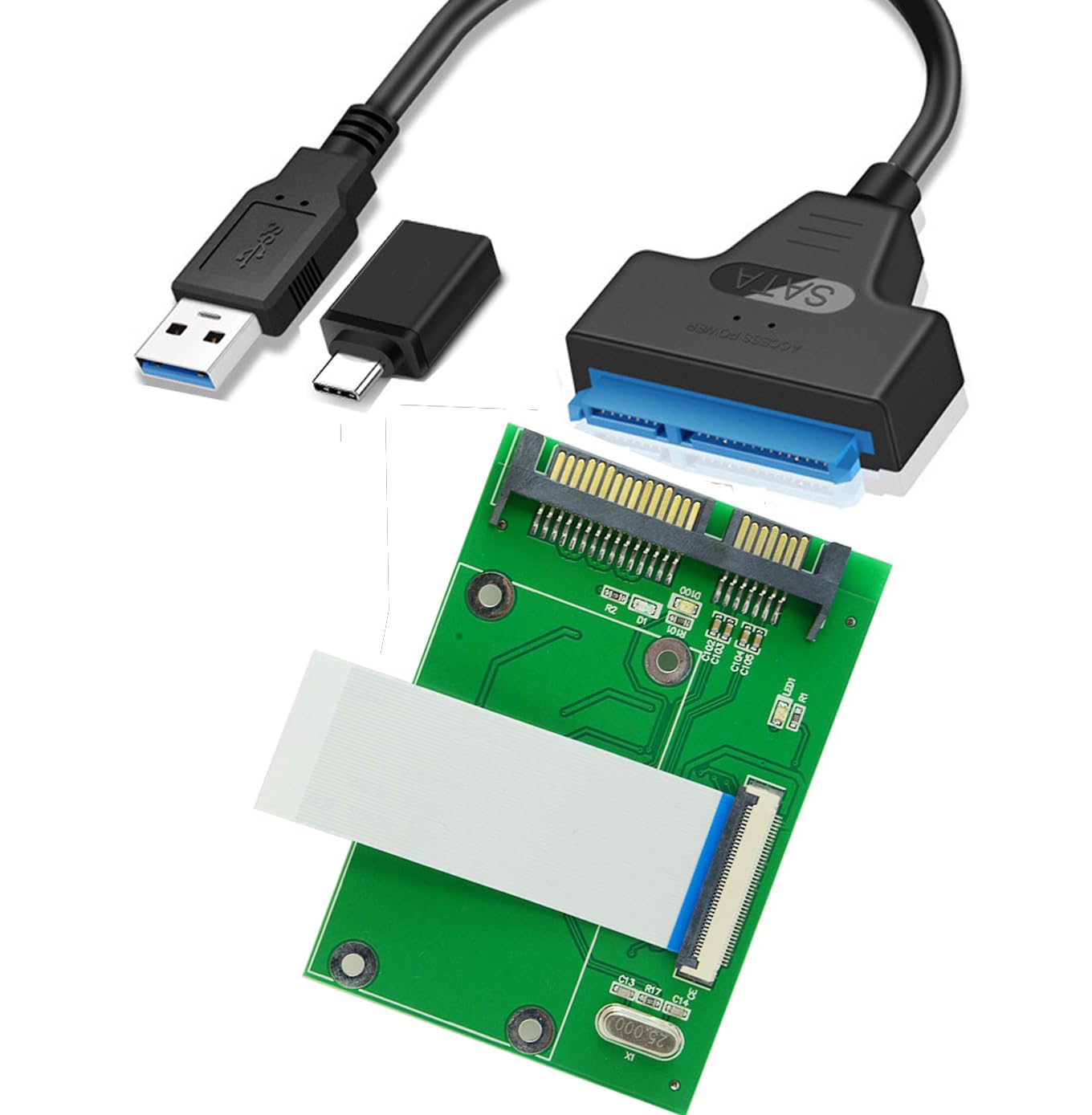 Sintech 1.8-Inch 40-Pin ZIF HDD to SATA Adapter Card with USB 3.0