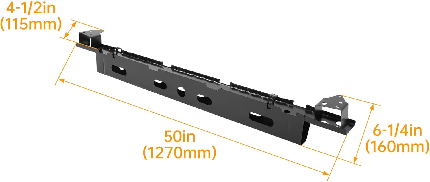 KUAFU Rear Bumper Reinforcement Compatible with 2006-2012 Toyota RAV4 TO1106200 523500R020 Steel Impact Bar Electrophoresis Black