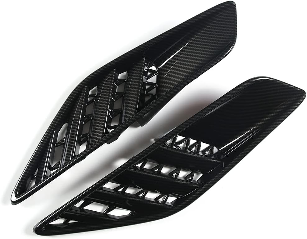 SekhynaBody Rear Side Window Lower Panel Air Vent Cover Trim ABS 2PCS Compatible with Corvette C7 Stingray 2014-2019 Rear Side Body Fender Air Vent Decorative Cover (ABS Carbon)