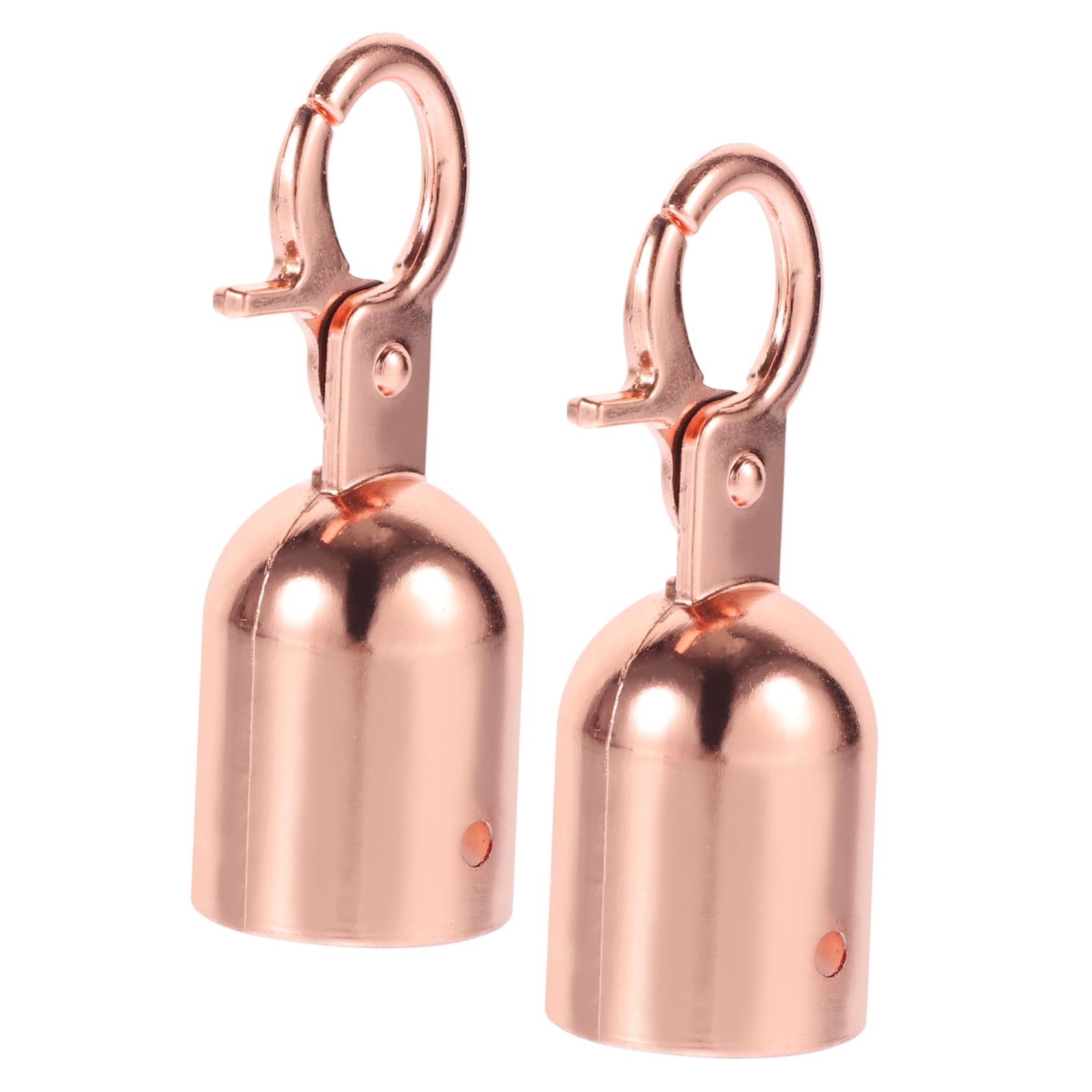 Outanaya 2pcs Guardrail Hook Hooks Lanyard Stopper Cord Rope Ends Cord End Cap with Hook Guardrail Cord End Cap Barrier Rope Hook Cord End Snap Hook Golden Stainless Steel