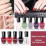 Non Toxic Nail Polish Set, Easy Peel Off and Fast Dry Nail Polish Set for Pack, Eco Friendly and Organic Water Based Nail Polish for Women,Teens(20 Bottles) (Set-7)