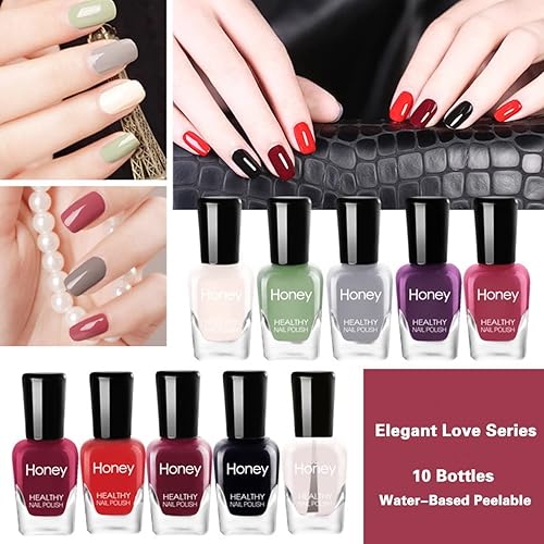 Miniatura 9 de Non Toxic Nail Polish Set, Easy Peel Off and Fast Dry Nail Polish Set for Pack, Eco Friendly and Organic Water Based Nail Polish for Women, Girls,