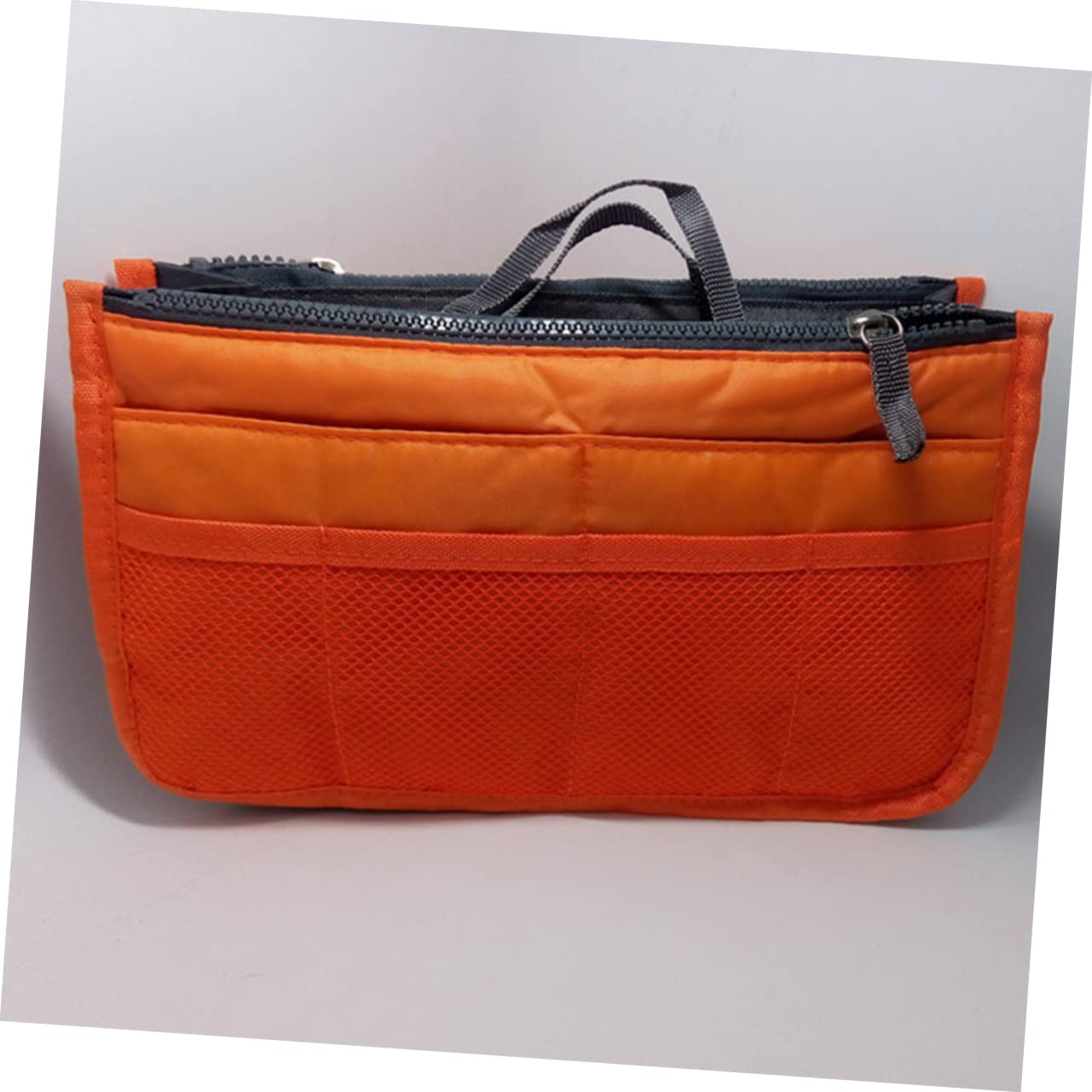 Housoutil 3piezas Bolsa De Almacenamiento Doble Organizador De Multi- para Cosméticos y Artículos De Tocador y Ligera Naranja