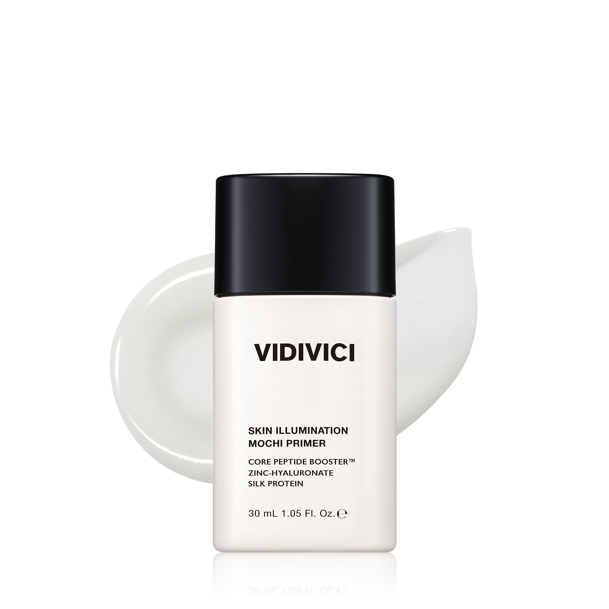 VIDIVICI Skin Illumination Mochi Primer 1.05 fl oz | K-Beauty Pore Blurring & Serum-Like Makeup Primer with 84% Skincare Ingredients, Pearl Soft Focus Effect, Hydrating & Makeup Gripping Base