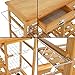 Nova Microdermabrasion Kitchen Island Cart with Storage, Rolling Side Table on Wheels with 2 Drawers, 3 Shelves, Lockable Casters for Dining Room, Bar