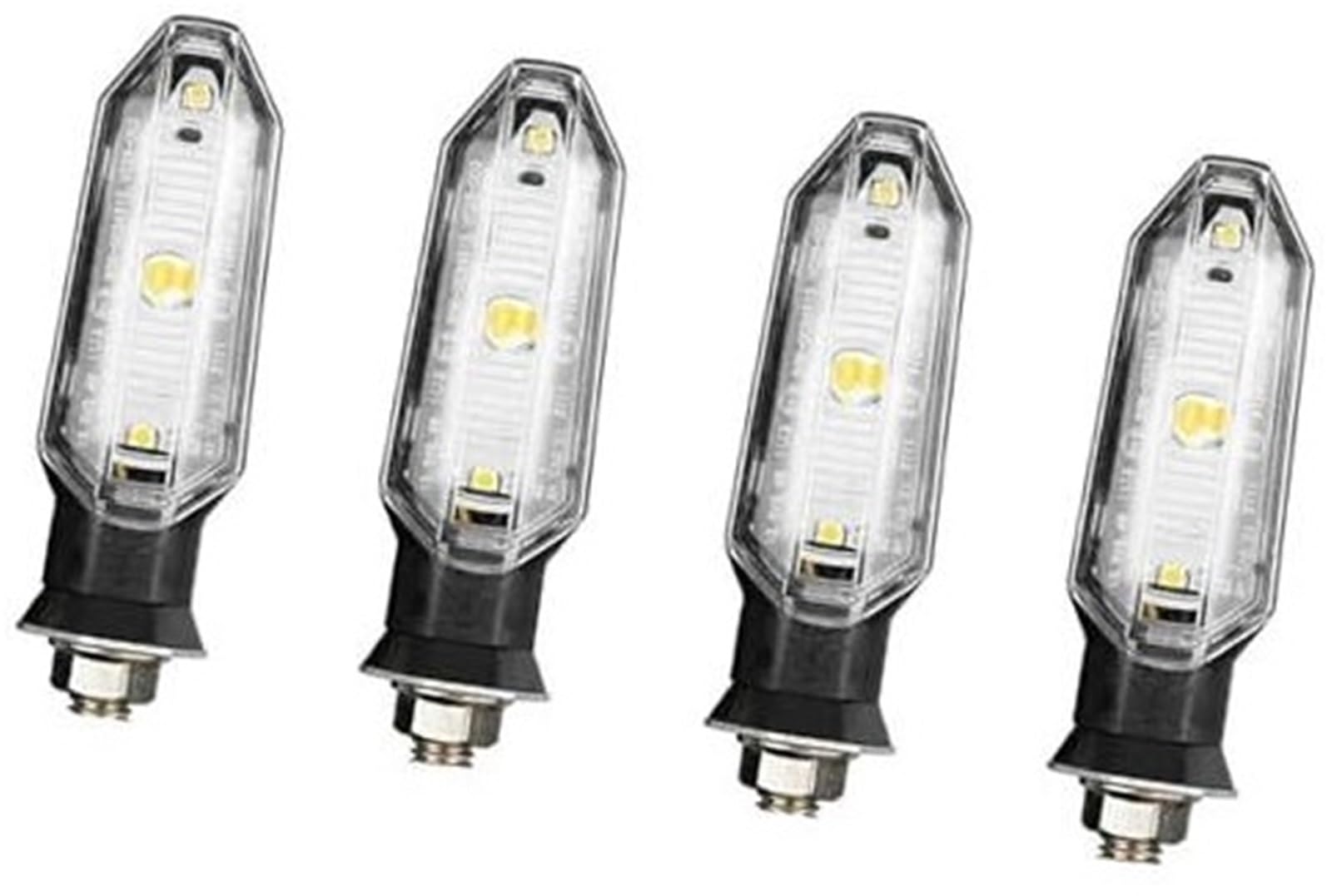 Przednie tylne kierunkowskazy Kierunkowskazy motocykla Lampka kierunkowskazu kontrolna Migacz, dla akcesoriów Bagger Xre 300 Kierunkowskaz z przodu i tyłu motocykla(BLACK 4PCS)