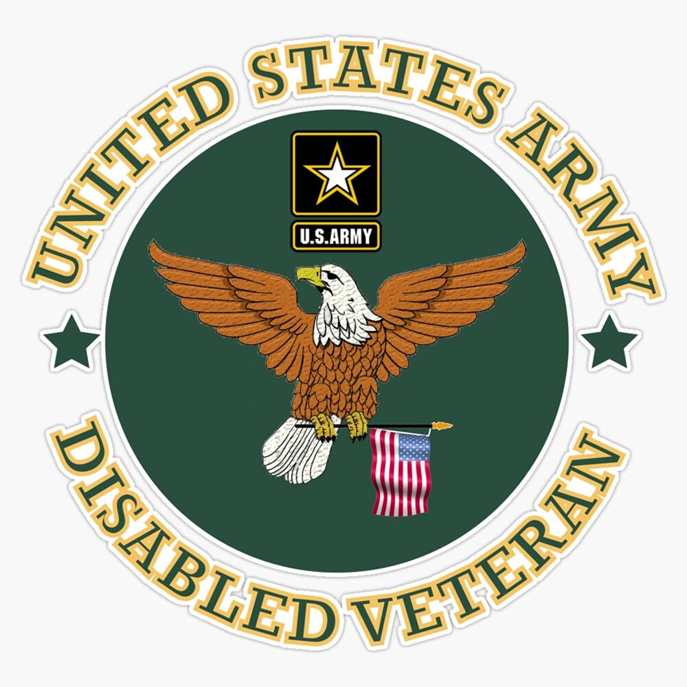 Amazon.com: HOF Trading Us Army Disabled Veteran Shield Vinyl ...